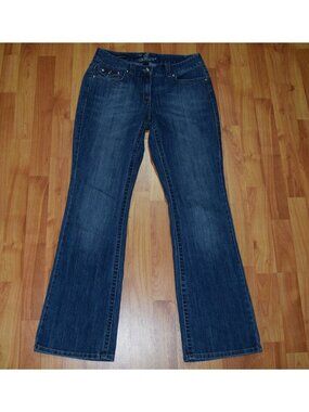 PREMIUM DENIM LYDIA BOOTCUT  Women's sz 8 X 32 STYLISH Denim JEANS